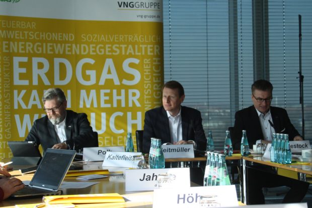 Pressegespräch mit Hans-Joachim Polk, Ulf Heitmüller und Bodo Rodestock (von links). Foto: Ralf Julke