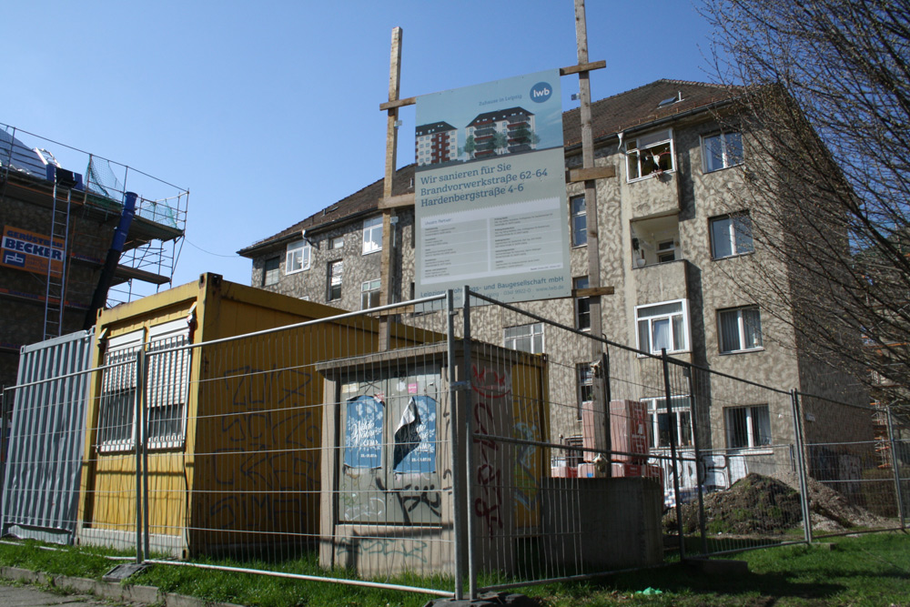 Sanierung in der Brandvorwerkstraße. Foto: Ralf Julke