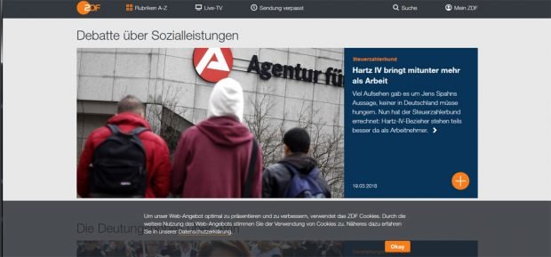 Der Unfug auf der Seite von "ZDF heute". Screenshot vom 13. März, 17.50 Uhr: L-IZ