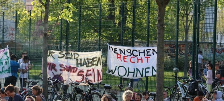 Ausklang der "Leipzig für Alle"-Demo am 20. April 2018 am Rabet an der Eisenbahnstraße. Foto: L-IZ.de
