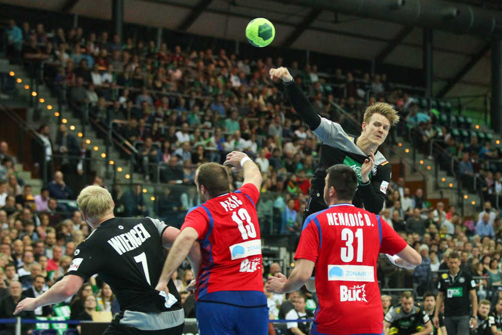Heimspiel für DHfK-Handballer Niclas Pieczkowski. Foto: Jan Kaefer