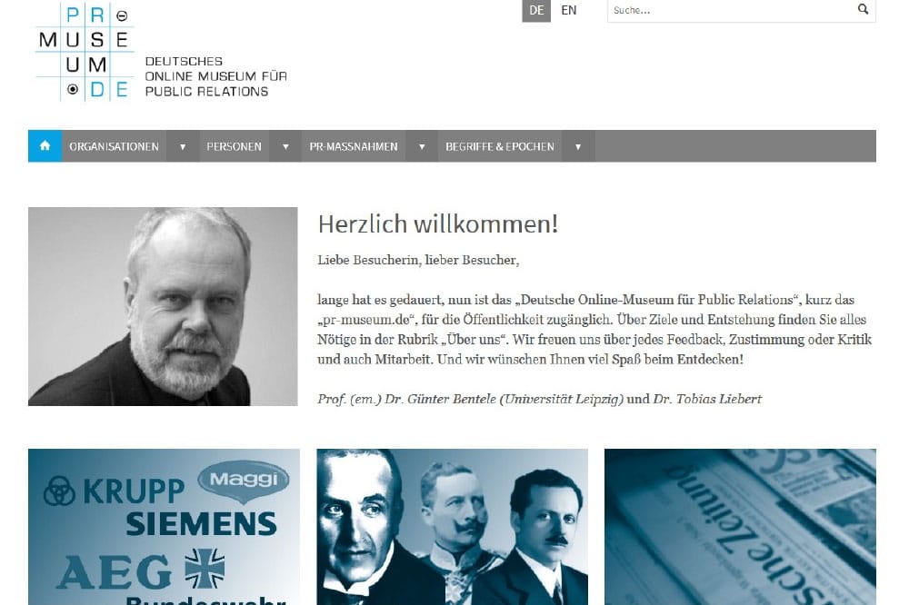 Screenshot des neuen Informationsportals. Foto: pr-museum.de