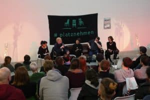 Podiumsdebatte des Aktionsnetzwerkes "Leipzig nimmt Platz" am 6. April 2018. Foto: Luca Kunze