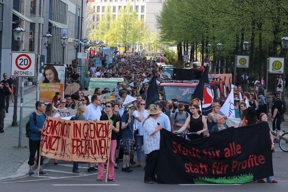 "Leipzig für Alle" - Demo am 20. April 2018 auf dem Weg zum Ring. Foto: L-IZ.de