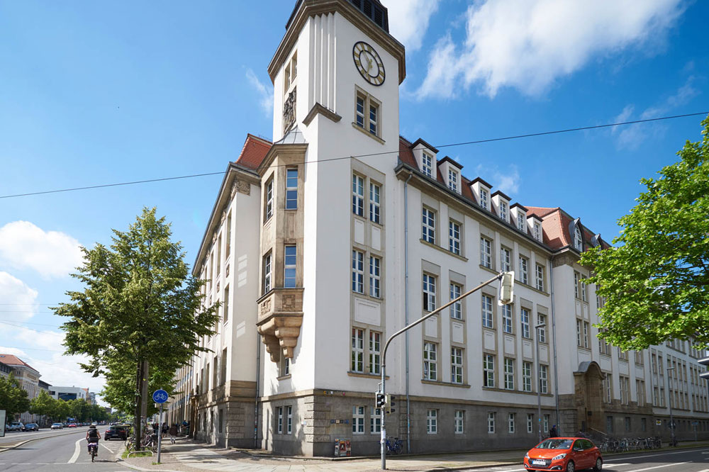 Geutebrück-Bau der HTWK Leipzig. Foto: Stephan Floss