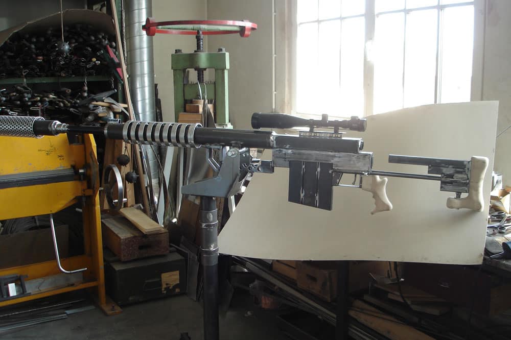 Das verschwundene Dekorationsgewehr. Foto: Oper Leipzig