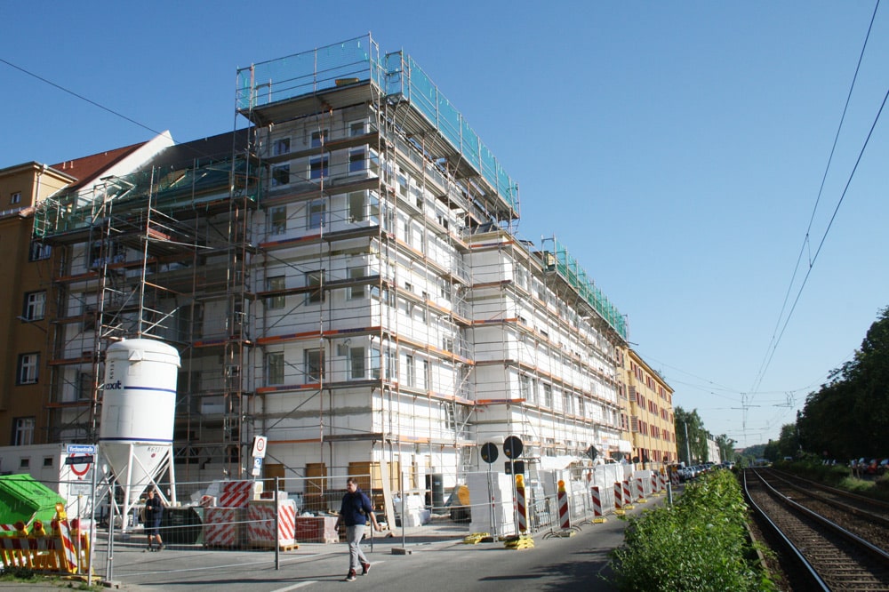 Neubau in der Virchowstraße. Foto: Ralf Julke