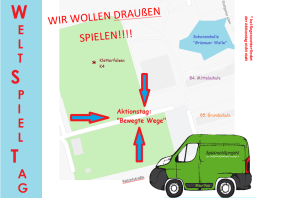 390-Grünau bewegt sich Weltspieltag Lageskizze, Grafik: Gesundheitsamt