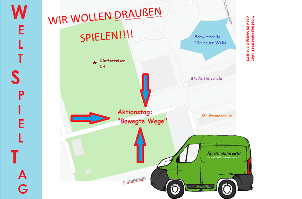 390-Grünau bewegt sich Weltspieltag Lageskizze, Grafik: Gesundheitsamt