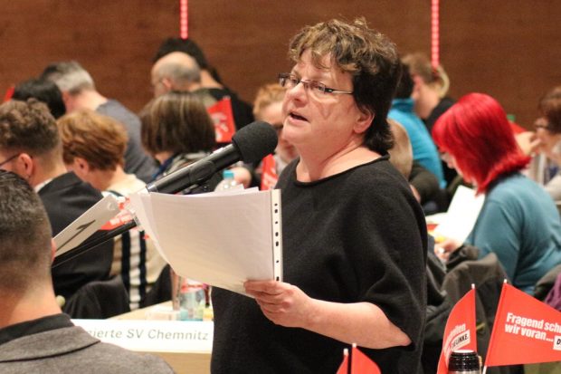 Kerstin Köditz, MdL Die Linke (Archiv 2017, Landesparteitag). Foto: L-IZ.de