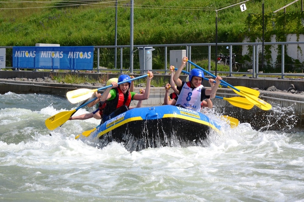 Schüler-Rafting im Kanupark Markkleeberg, Foto: Kanupark