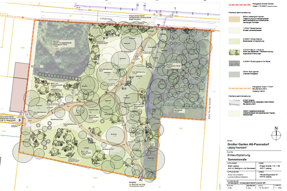 Großer Garten Paunsdorf. Karte: Stadt Leipzig, ASG