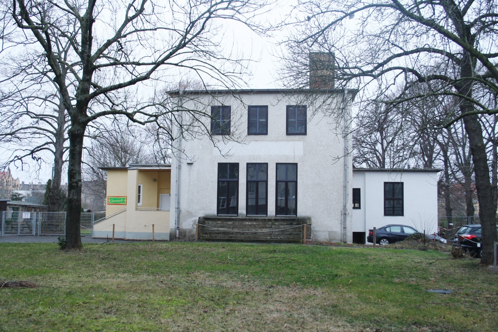 Sieht aus wie Walhalla: Vereinsheim des Kleingartenvereins Ostvorstadt. Foto: Ralf Julke