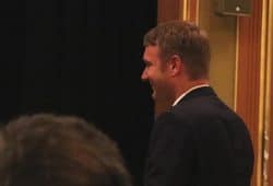 2018 in Markkleeberg: André Poggenburg freut sich immer über Applaus. Foto: L-IZ.de