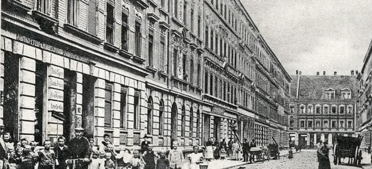 Leipzig im ersten Viertel des letzten Jahrhunderts hier in der Weststraße in Leipzig Lindenau. Foto: Pro Leipzig Verlag