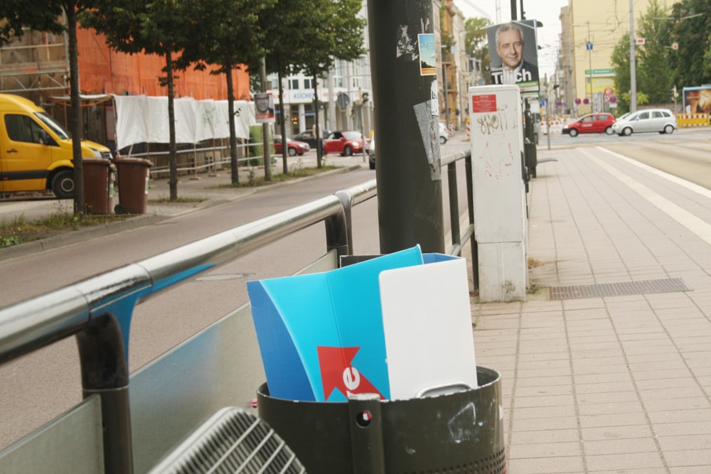 Wahlkampf-Plakat. Foto: Ralf Julke