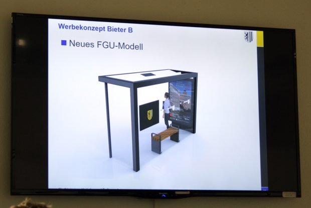 So sollen die neuen Wartehäuschen von RBL aussehen. Foto: Ralf Julke