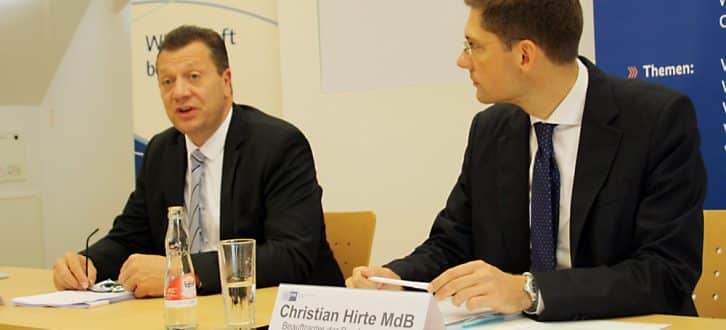 IHK-Präsident Christian Kirpal und Ostbeauftragter Christian Hirte. Foto: Ralf Julke