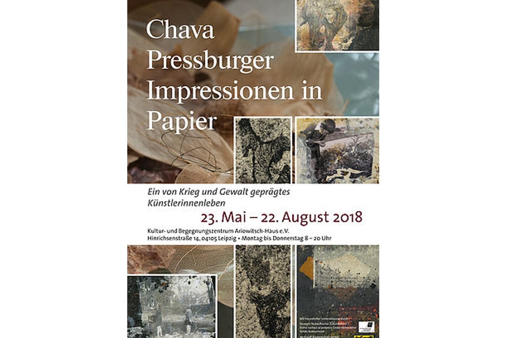 Chava Pressburger: Impressionen in Papier. Plakat zur Ausstellung