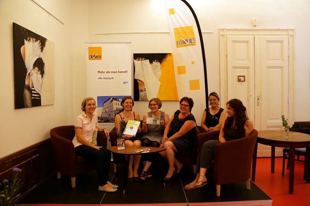 V.l.n.r.: Ines Werner, Janne Dörge, Christina Streit, Brit Steyer, Hana Babaei und Sarah Archoukieh. Quelle: VILLA gGmbH