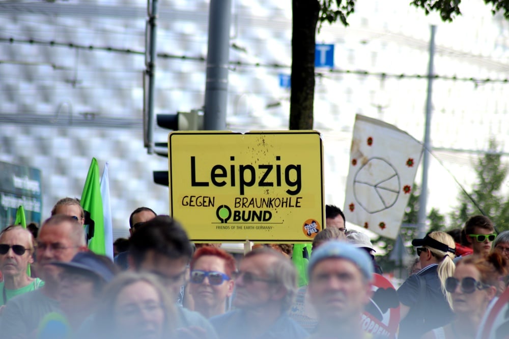 Am 28. Juli 2018 hatte der BUND Sachsen zur Demo „Klima retten, Kohle stoppen“ gerufen. Foto: Michael Freitag
