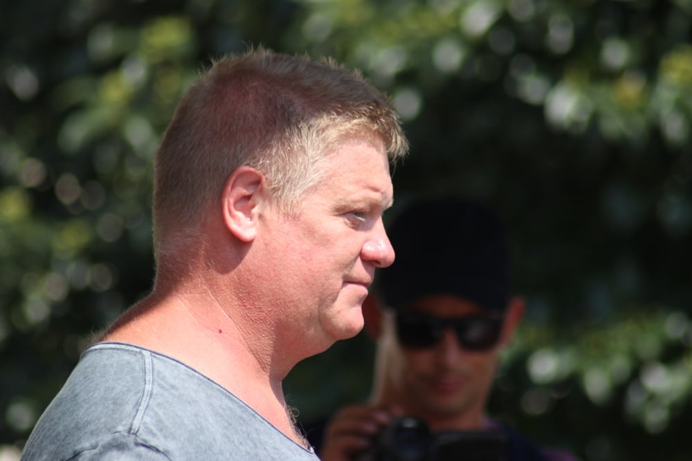 Jens Hausner, Sprecher der Bürgerinitiative „Pro Pödelwitz“ freute sich über die Unterstützung gegen die Abbaggerung seines Dorfes. Foto: Michael Freitag