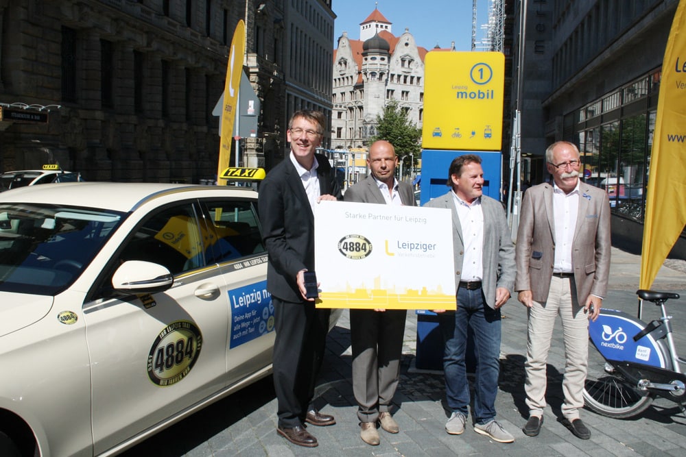 Vorstellung der neuen Partnerschaft LVB / 4884 in der Markgrafenstraße. Foto: Ralf Julke