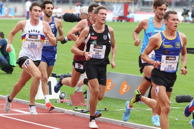 Felix Rüger (SC DHfK) im Finale über 5.000 Meter. Foto: Jan Kaefer