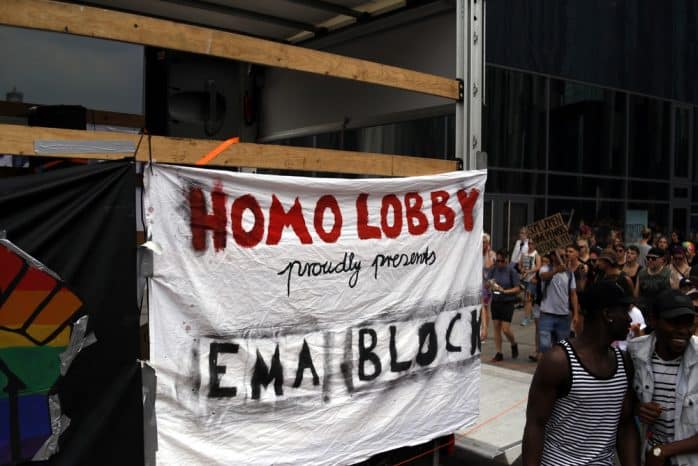 Die Homo Lobby steckt hinter dem Emanzipatorischen Block. Foto: Alexander Böhm
