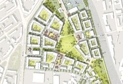 Wettbewerbsskizze zum Eutritzscher Freiladebahnhof. Foto: Stadt Leipzig