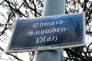 Noch kein offizieller Straßenname: Edward-Snowden-Platz. Foto: Marko Hofmann