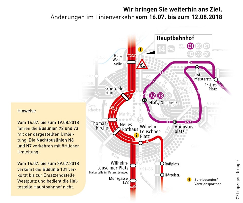 Ab 16. Juli fahren drei Straßenbahnlinien Umleitung und Kraftfahrer ...
