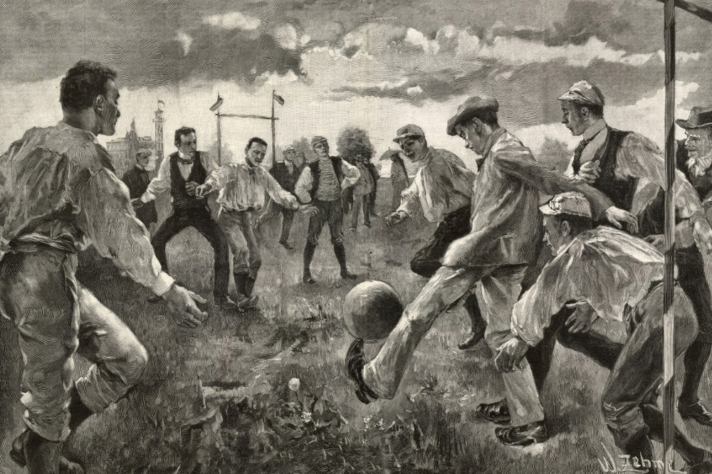 Fußballspieler, Werner Zehme, Leipzig 1894. Foto: Förderverein Sächsisches Sportmuseum Leipzig e.V.