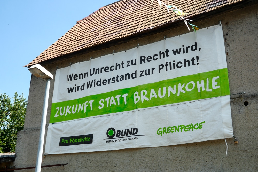 In Pödelwitz unterwegs. Foto: Luca Kunze