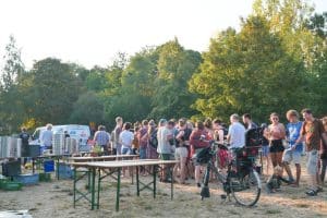 Das Klimacamp in Pödelwitz zum STart am Montag. Foto: Luca Kunze