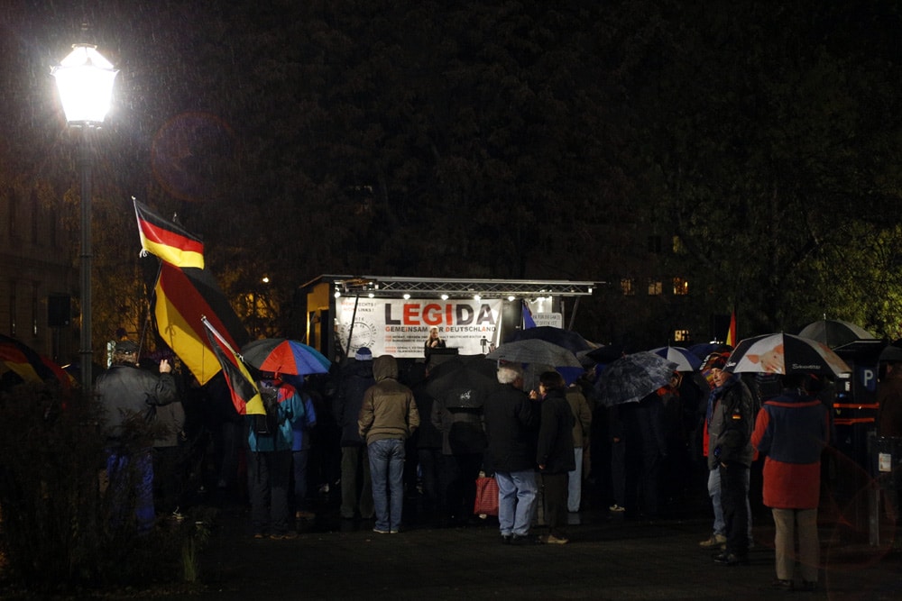 Aggressive Sehnsuch nach Heimat: LEGIDA. Foto:L-IZ
