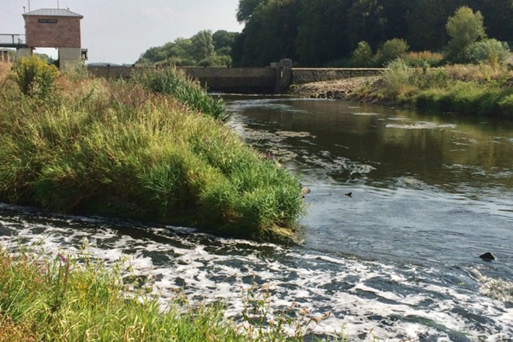 Einleiter aus dem Klärwerk Rosental in die Neue Luppe. Foto: Kirsten Craß