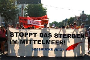 Demonstration am 4. August in Leipzig. Foto: Seebrücken-Initiative Leipzig
