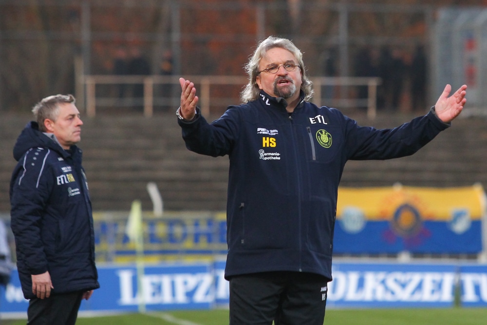 Heiko Scholz in seiner Zeit als Trainer bei Lok. Foto: Jan Kaefer (Archiv)