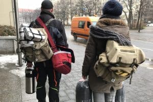 Auf zur nächsten Runde! Mit Carebags durch die Innenstadt. Foto: TiMMi ToHelp e.V.