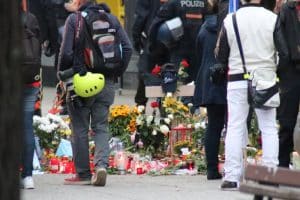 Die Gedenkstätte für den ermordeten Daniel H. in Chemnitz. Foto: L-IZ.de