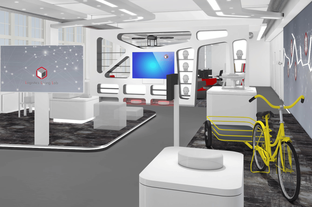 Entwurf des neuen Logistics Living Lap der Universität Leipzig. Foto: Sterntaler Design Consult GmbH