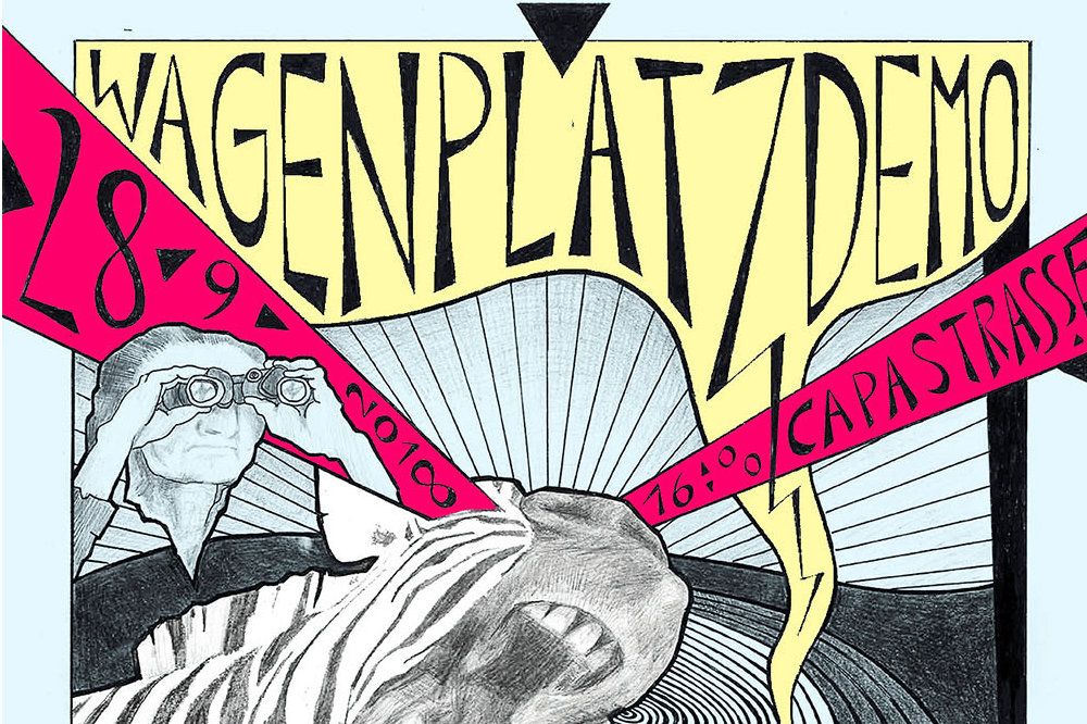Flyer Wagenplatzdemo 2018