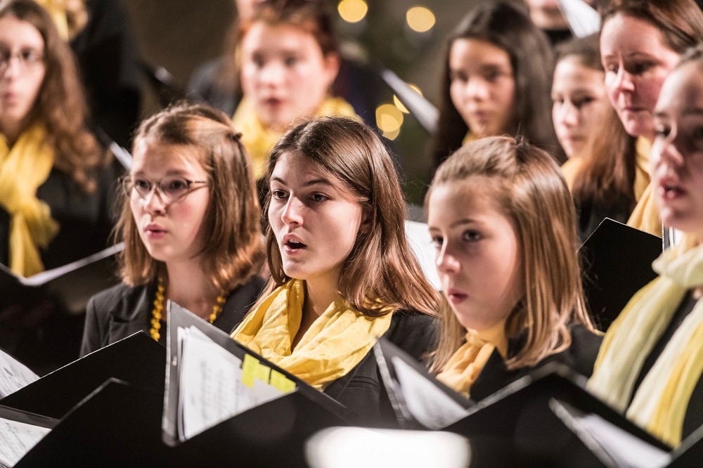 Mitglieder des Mädchen und Frauenchores in der Peterskirche-Leipzig, Foto: Schola Cantorum