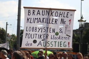 Kohleprotest-Demo in Leipzig. Foto: Michael Freitag