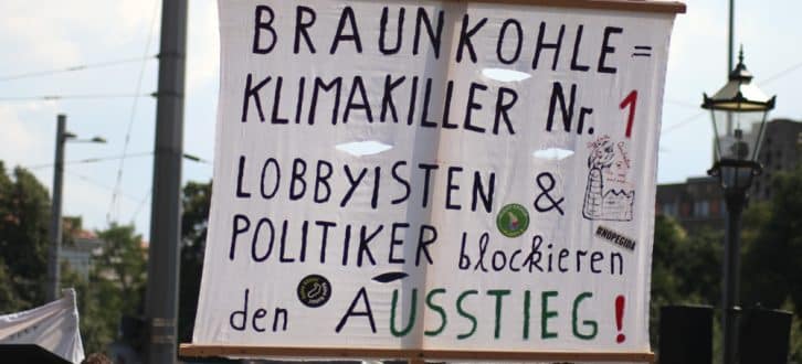 Kohleprotest-Demo in Leipzig. Foto: Michael Freitag