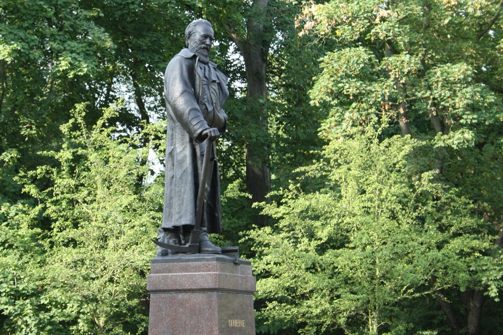 Carl-Heine-Denkmal am Palmengarten. Foto: Ralf Julke