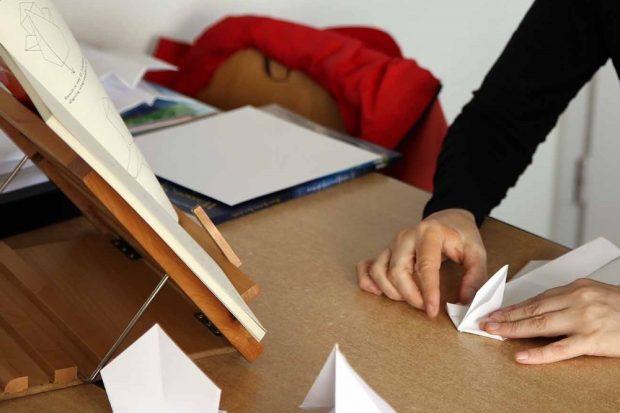 Origami-Basteln. Foto: Cynthia Pfingst