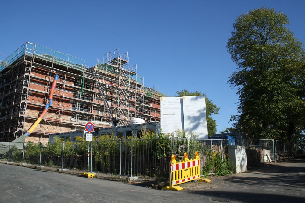Baustelle der Schule am Opferweg. Foto: Ralf Julke