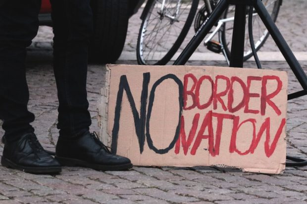 No Border No Nation - der Albtraum für jeden Pegida-AfD-Fan. Foto: L-IZ.de